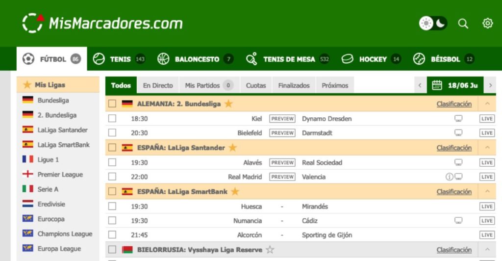 Lirio Cortés servidor Mis marcadores: sigue el fútbol, tenis y todo el deporte en esta web -  GizTab